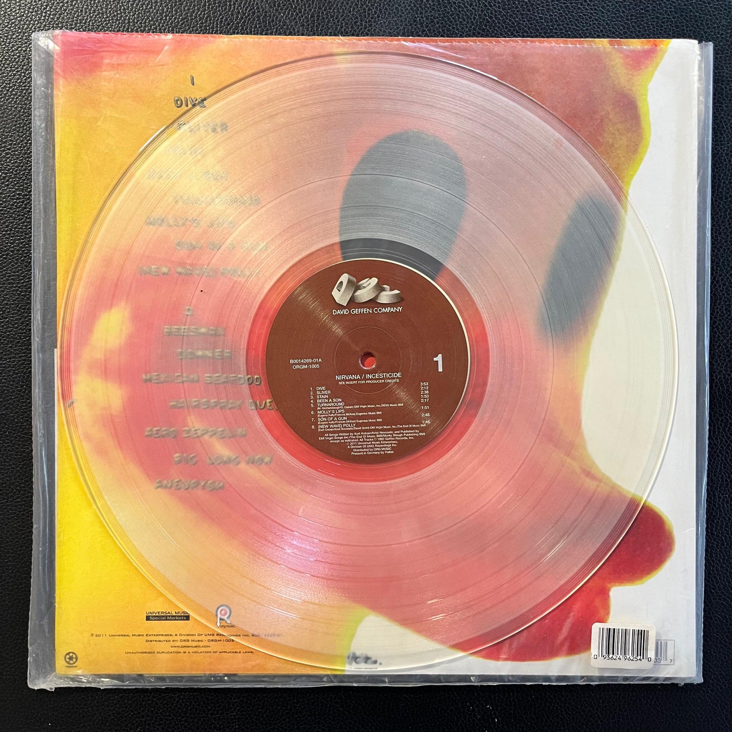 Nirvana - Incesticide (2011 Pressing 180g Audiophile Quality Clear Vinyl)