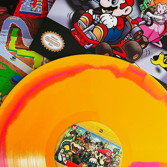 Super Mario Kart SNES (Fanclub Yellow & Pink Marbled Vinyl)