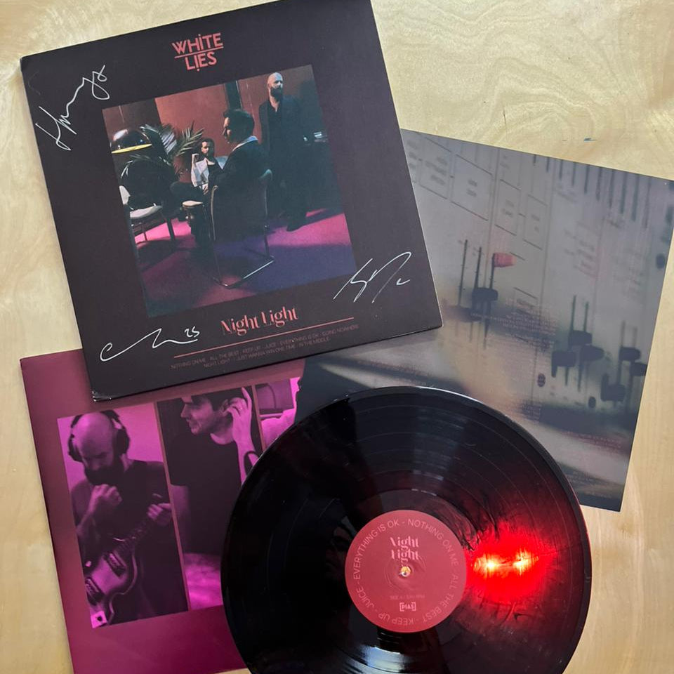 White Lies - Night Light (Signed Club Red Marbled Vinyl)