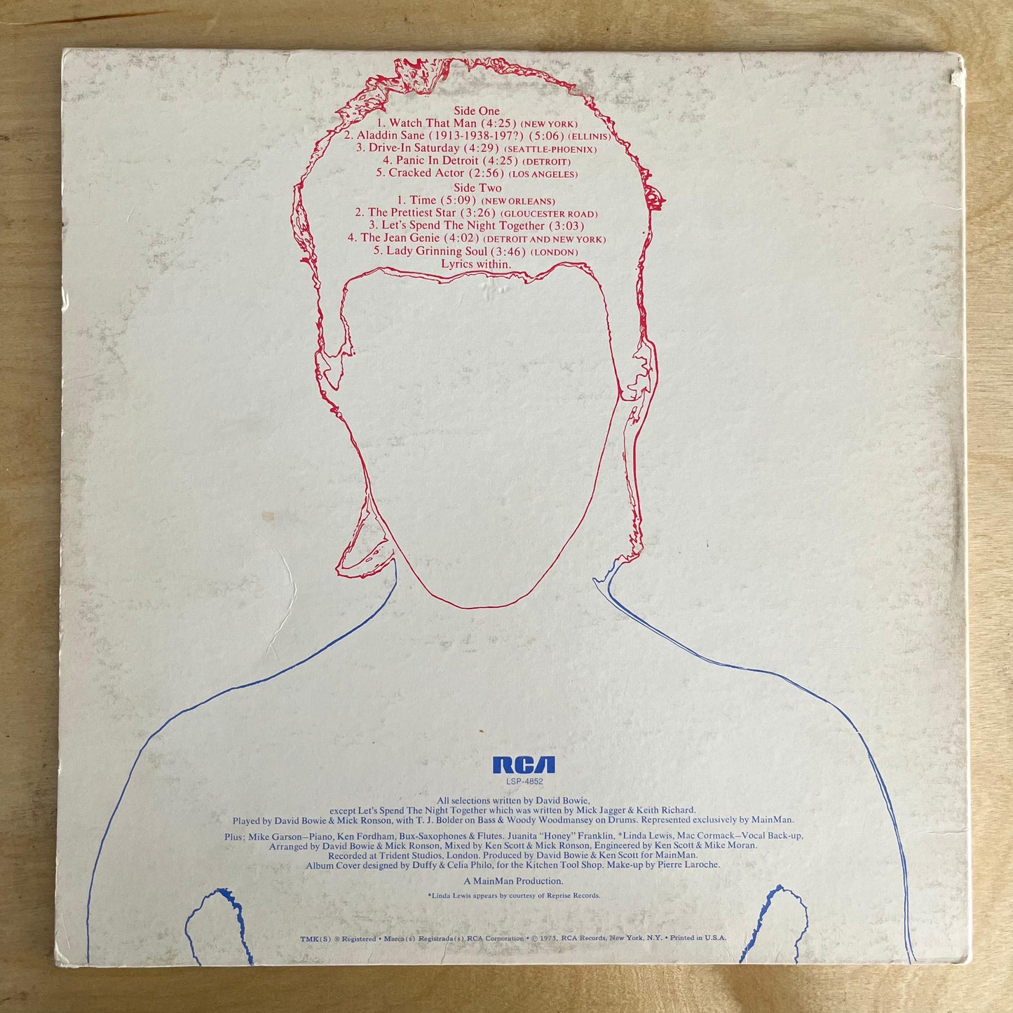 David Bowie - Aladdine Sane (1973 USA Gatefold)
