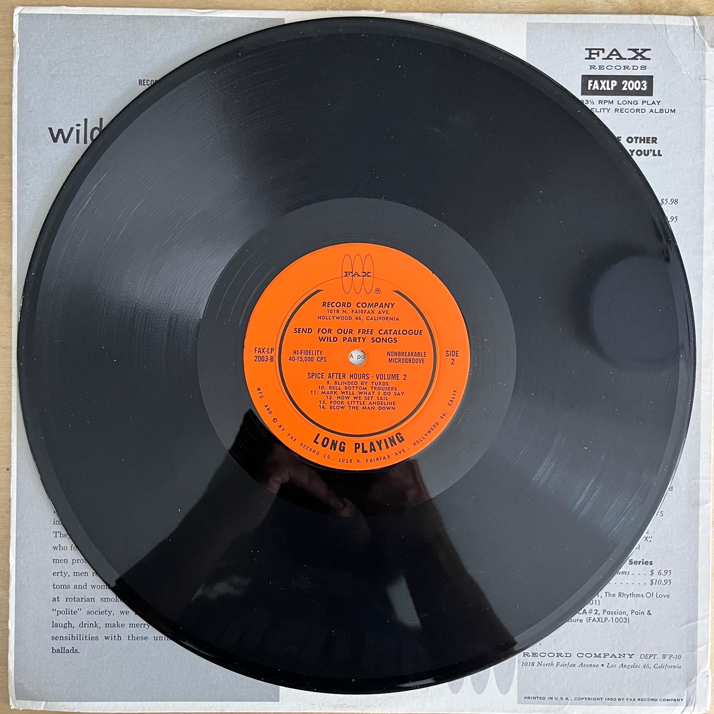 Wild Partys Songs - Spice After Hours (60s USA)