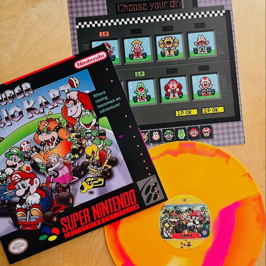 Super Mario Kart SNES (Fanclub Yellow & Pink Marbled Vinyl)