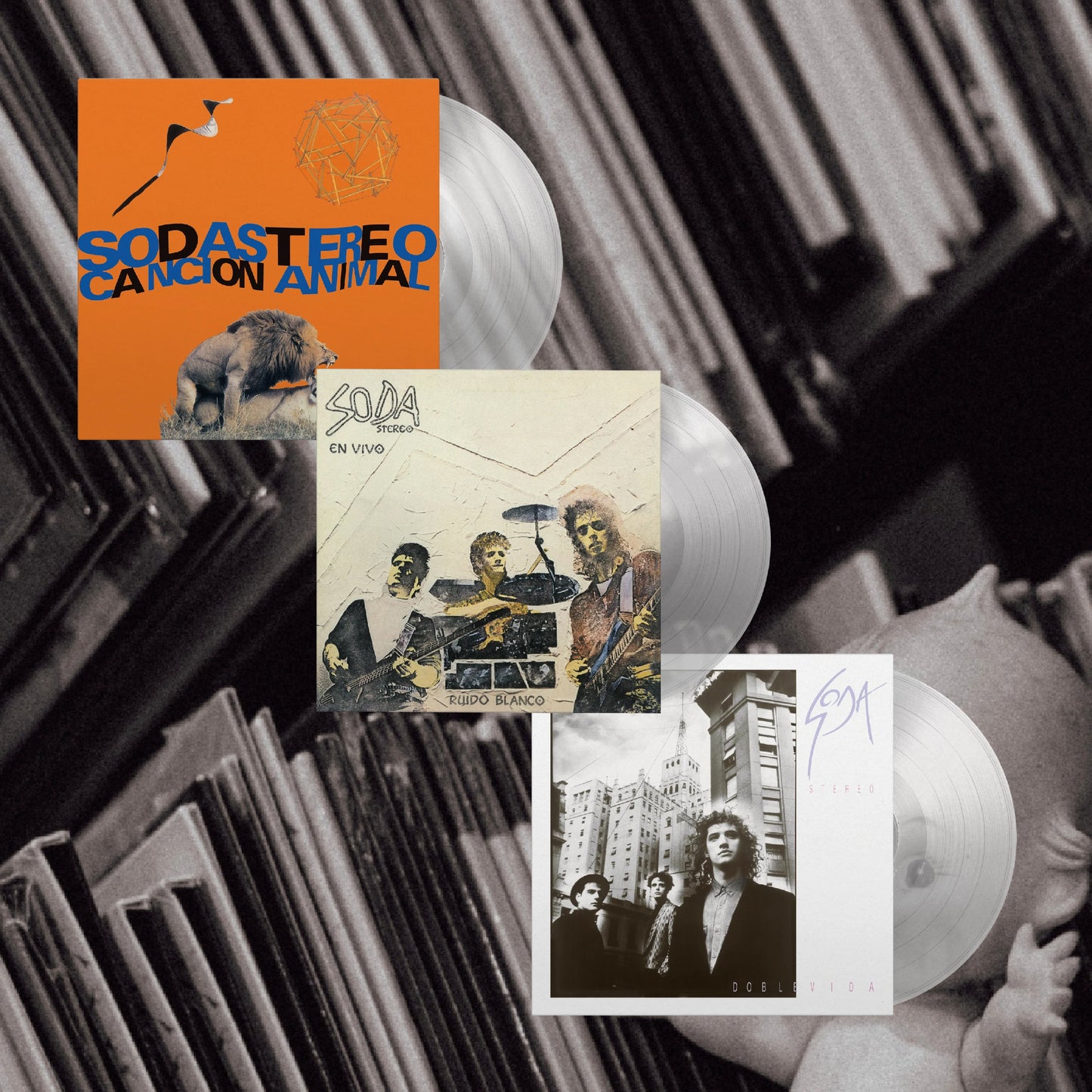 PRE ORDER / Soda Stereo MOV Bundle 3LPs Clear Limitados a 2000 Copias